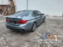 Накладки под задний бампер (Мини-лезвия ЧЕРНЫЙ ЛАК) BMW 5-series (G30)-2